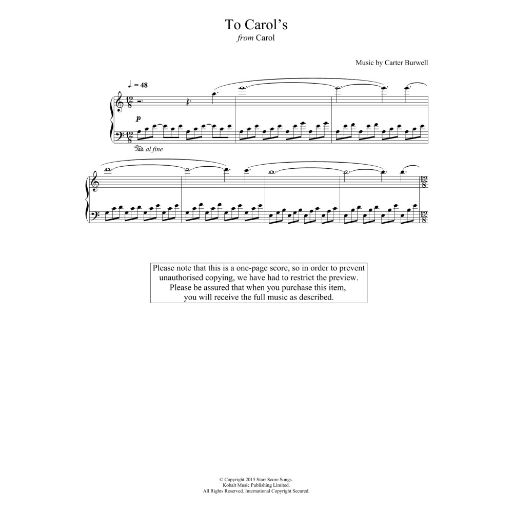 To Carol's (from 'Carol')