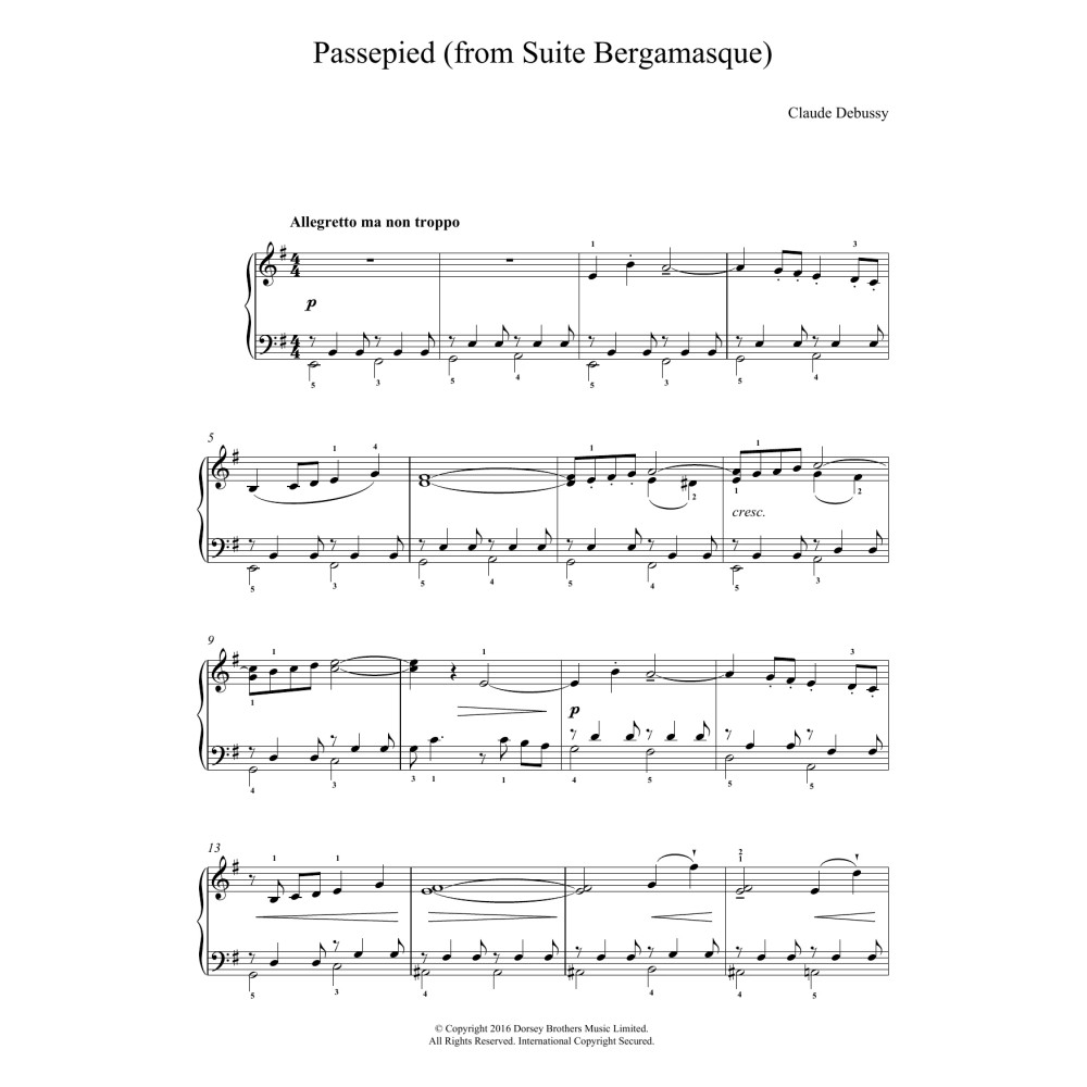 Passepied (From Suite Bergamasque)