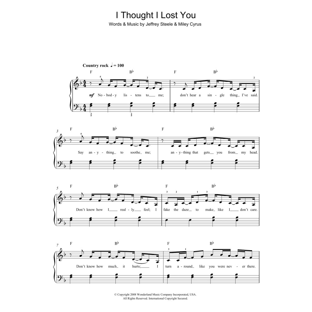 I Thought I Lost You (From Bolt)
