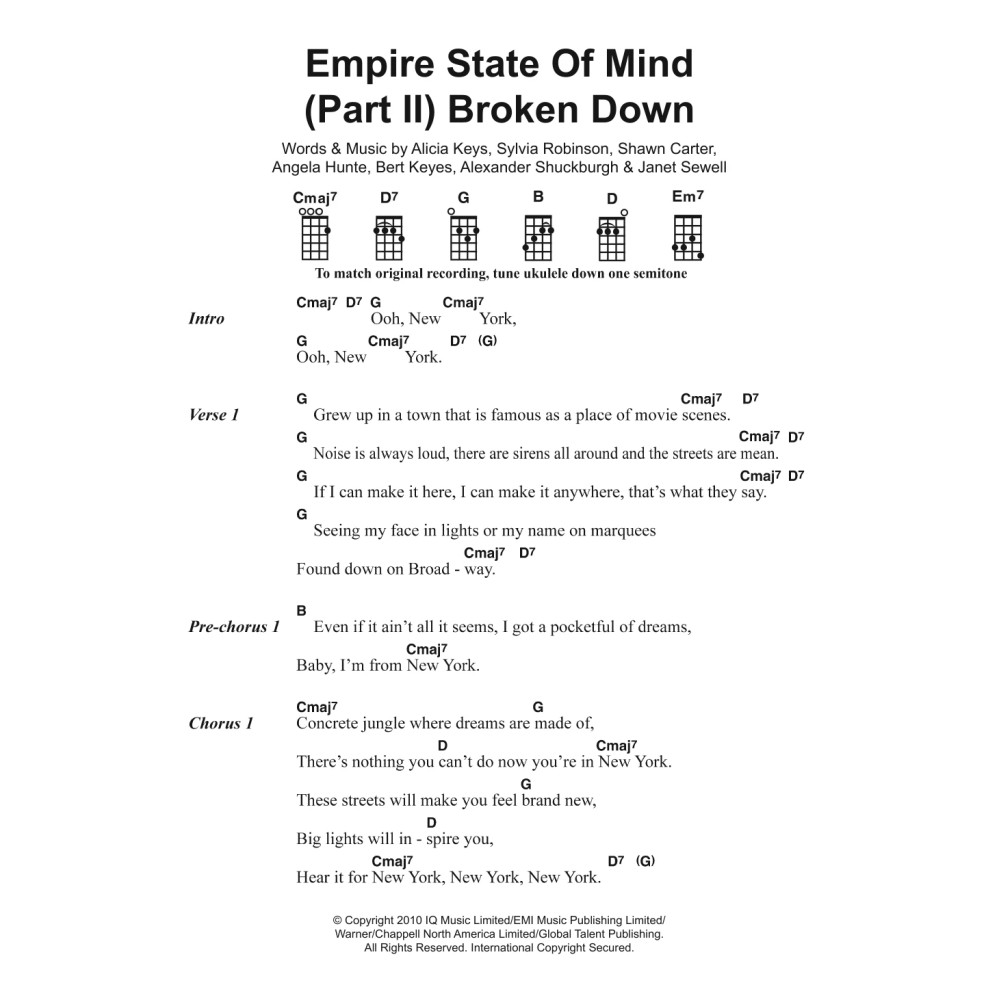 Empire State Of Mind (Part II) Broken Down