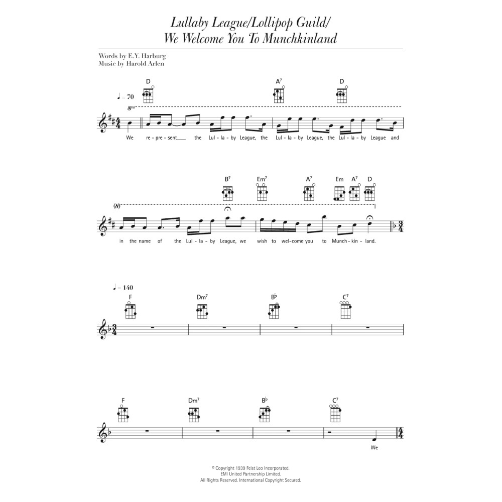 Lullaby League/Lollipop Guild/We Welcome You To Munchkinland (from 'The Wizard Of Oz')