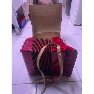 Accordéon chromatique Maugein Frères – Années 60/70 – Rouge nacré