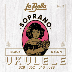Jeu Ukulele Soprano La Bella Black Nylon