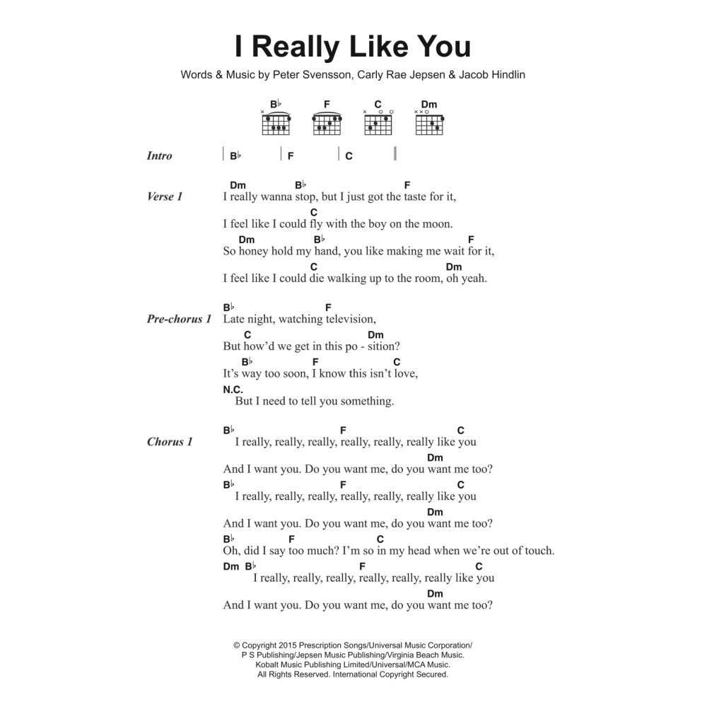 I Really Like You