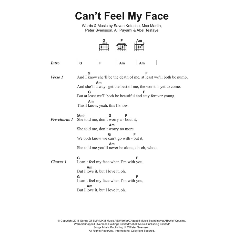 Can't Feel My Face