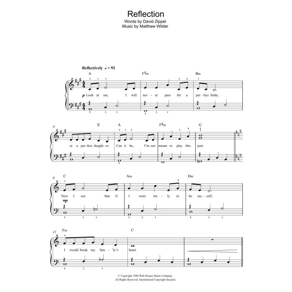Reflection (from Mulan)