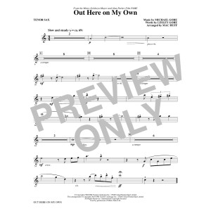 Out Here on My Own (from Fame) (arr. Mac Huff) - Tenor Sax