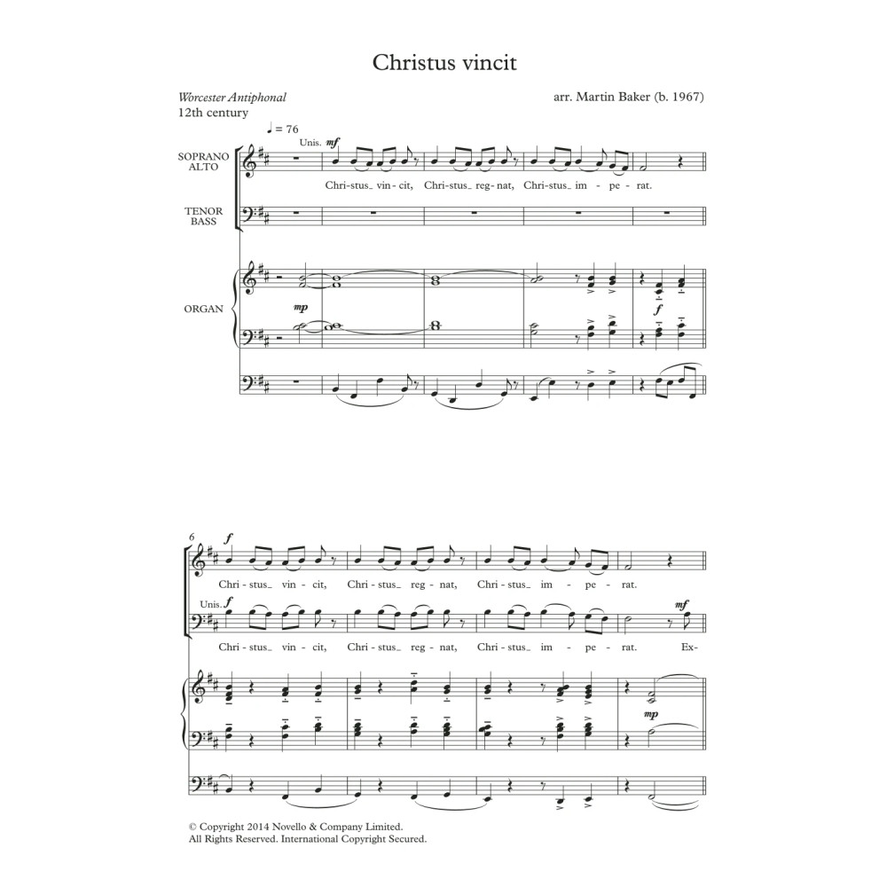 Christus Vincit (arr. Martin Baker)