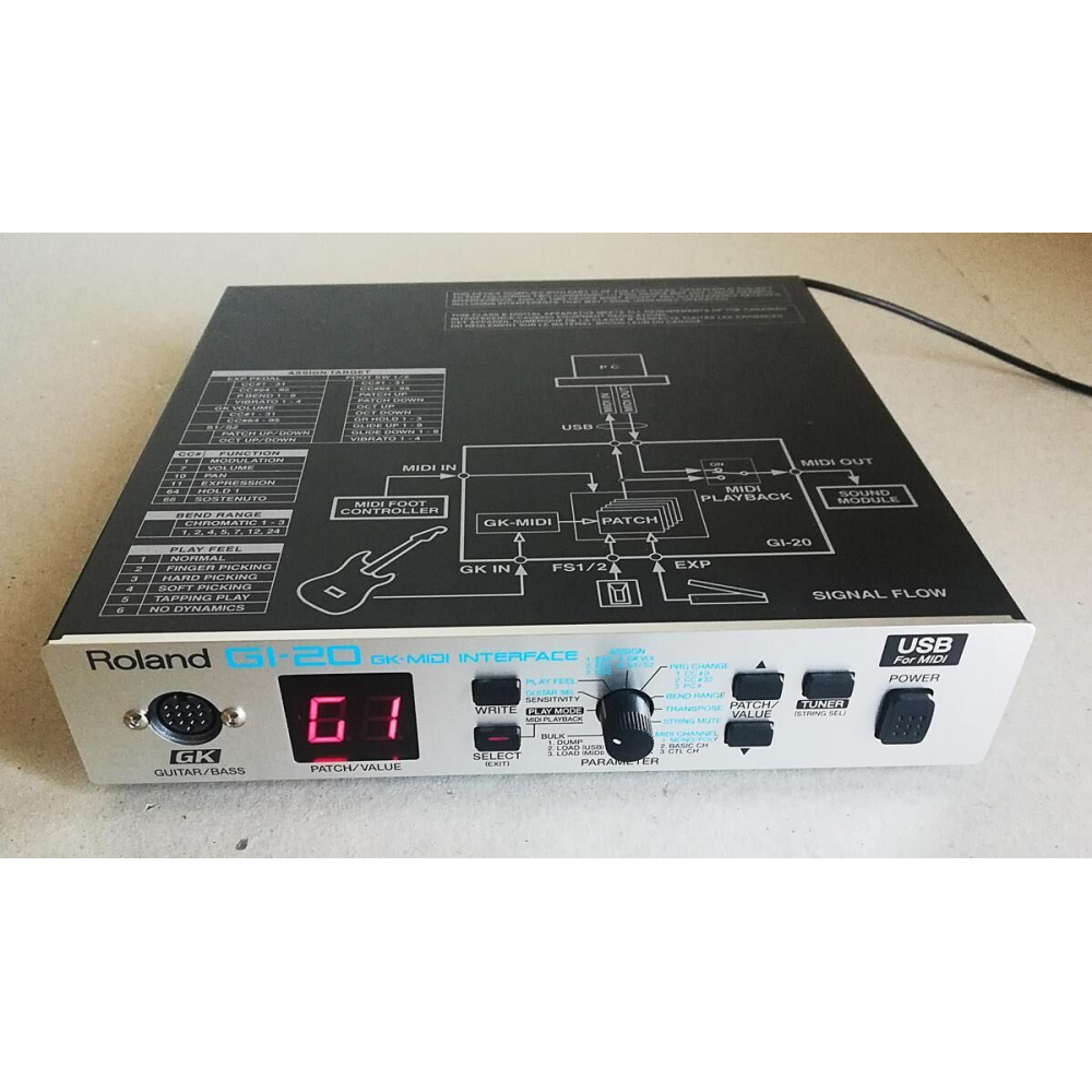 Roland GI20 synthétiseur guitare, basse