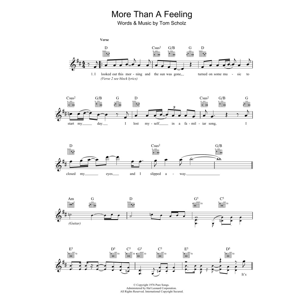 More Than A Feeling