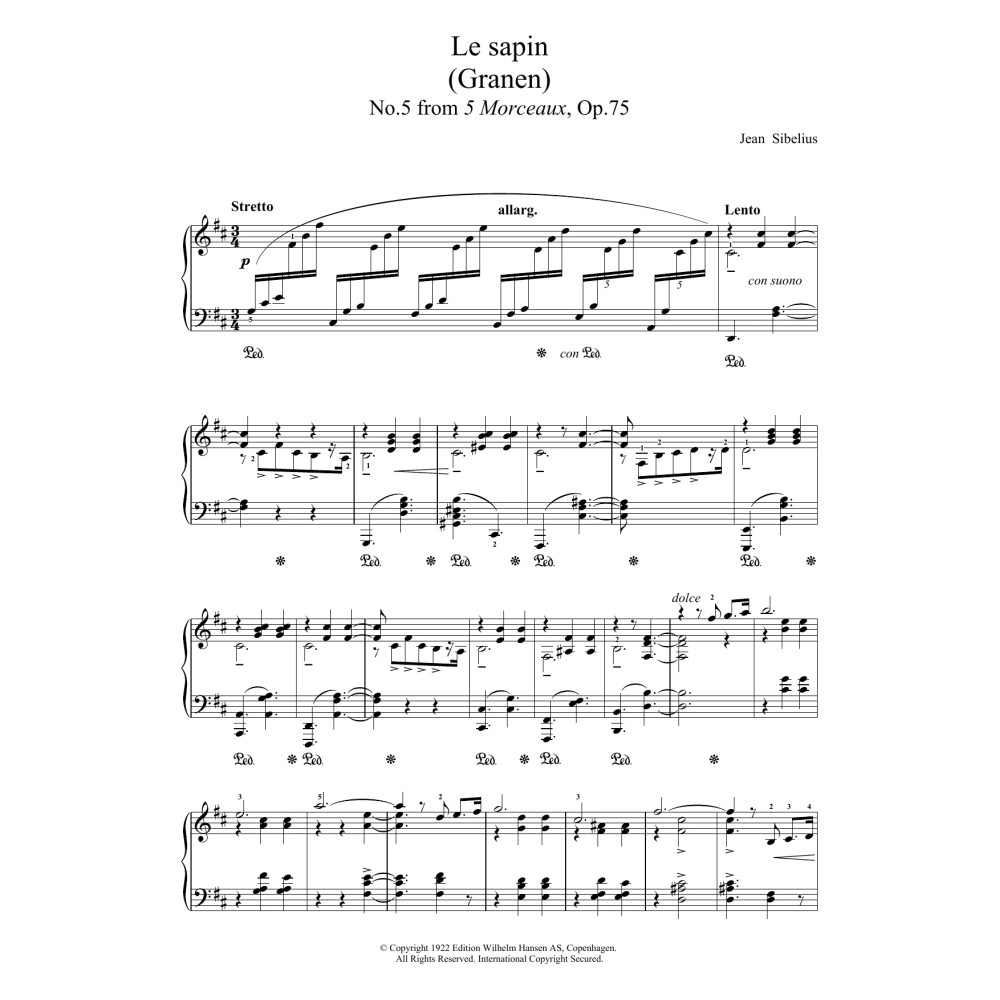 5 Morceaux, Op.75 - V. Le Sapin