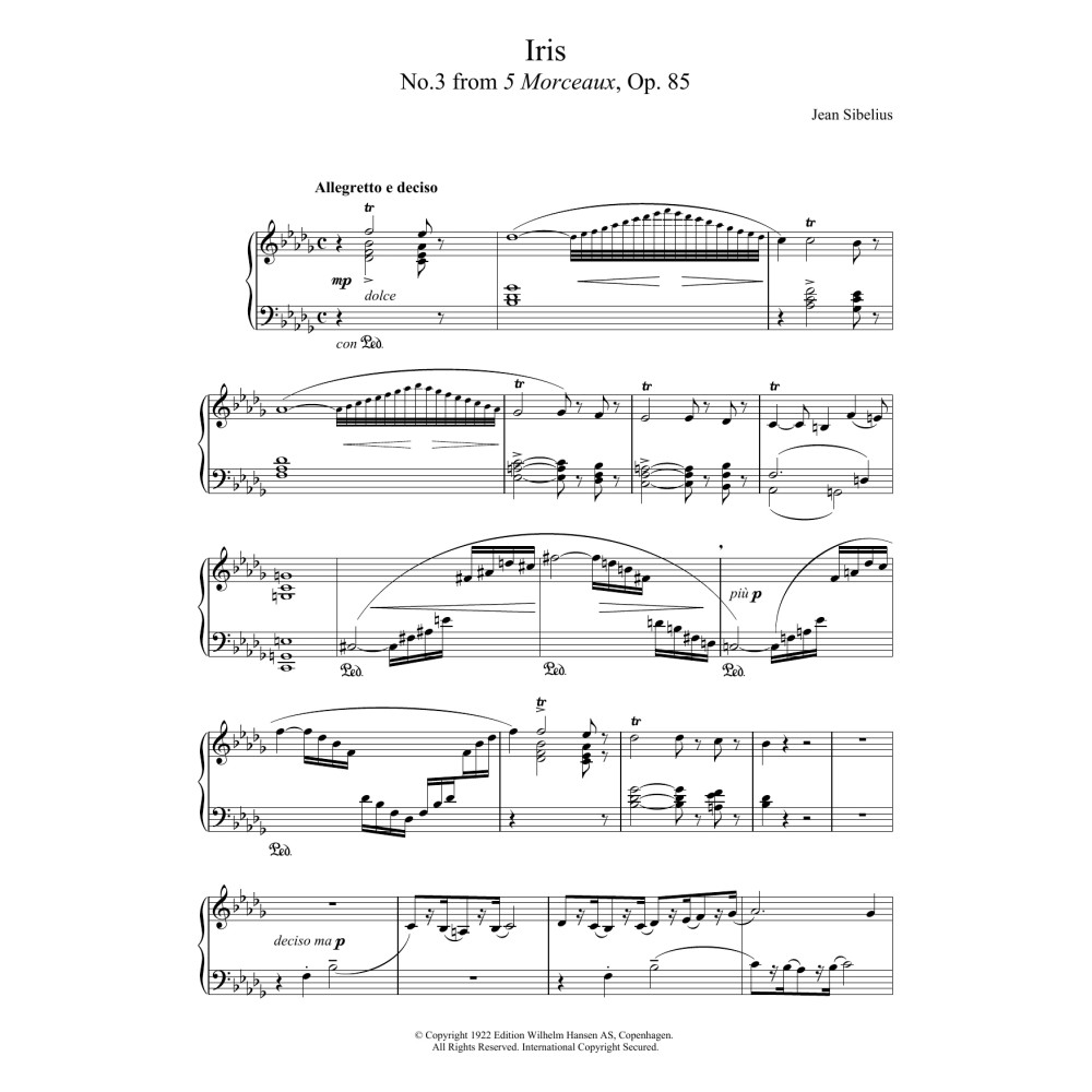 5 Morceaux, Op.85 - III. Iris
