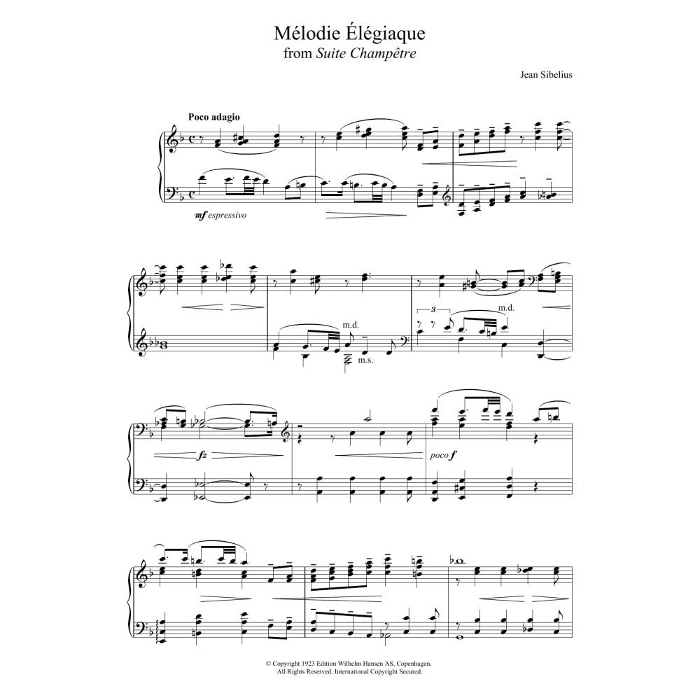 Suite Champetre, Op.98B - II. Melodie Elegiaque