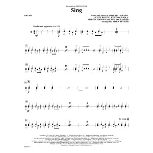 Sing (arr. Mark Brymer) - Drums