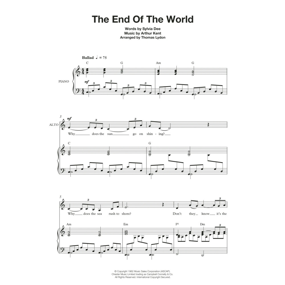 The End Of The World (Arr. Thomas Lydon)