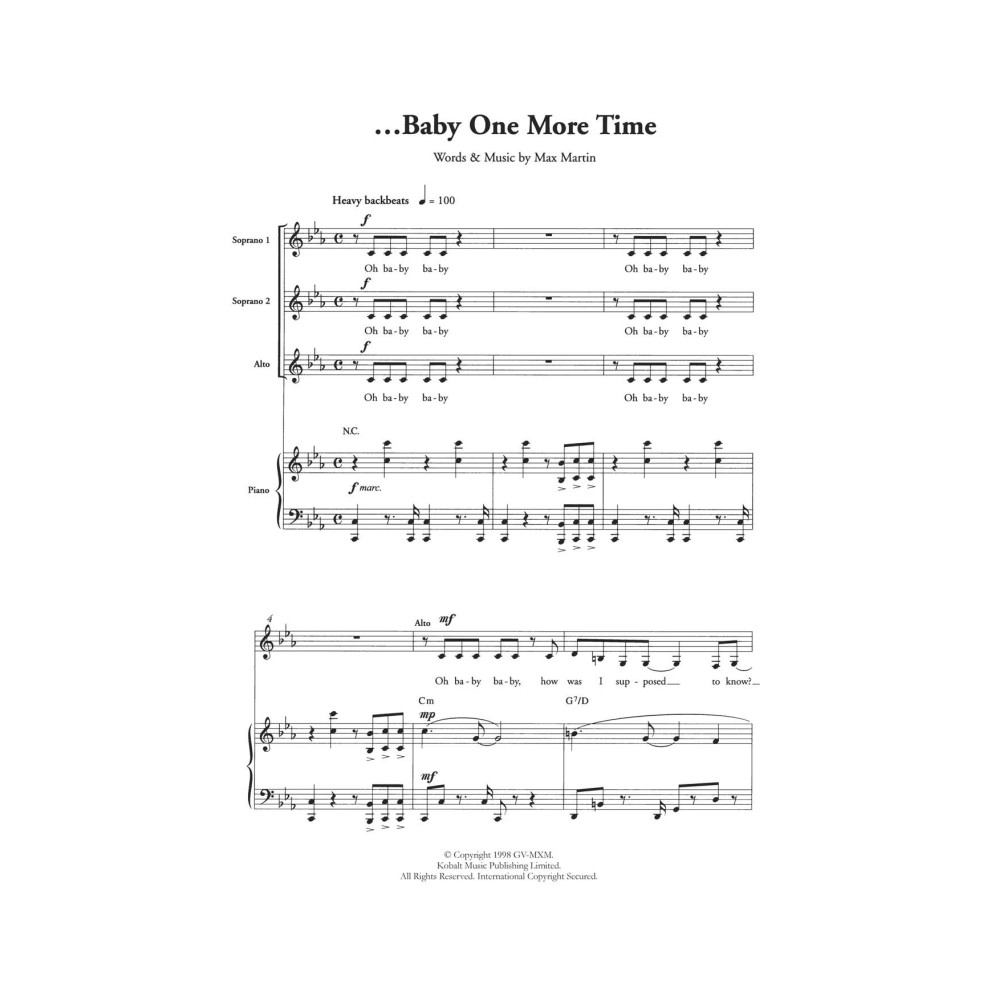 ...Baby One More Time (Arr. Berty Rice)