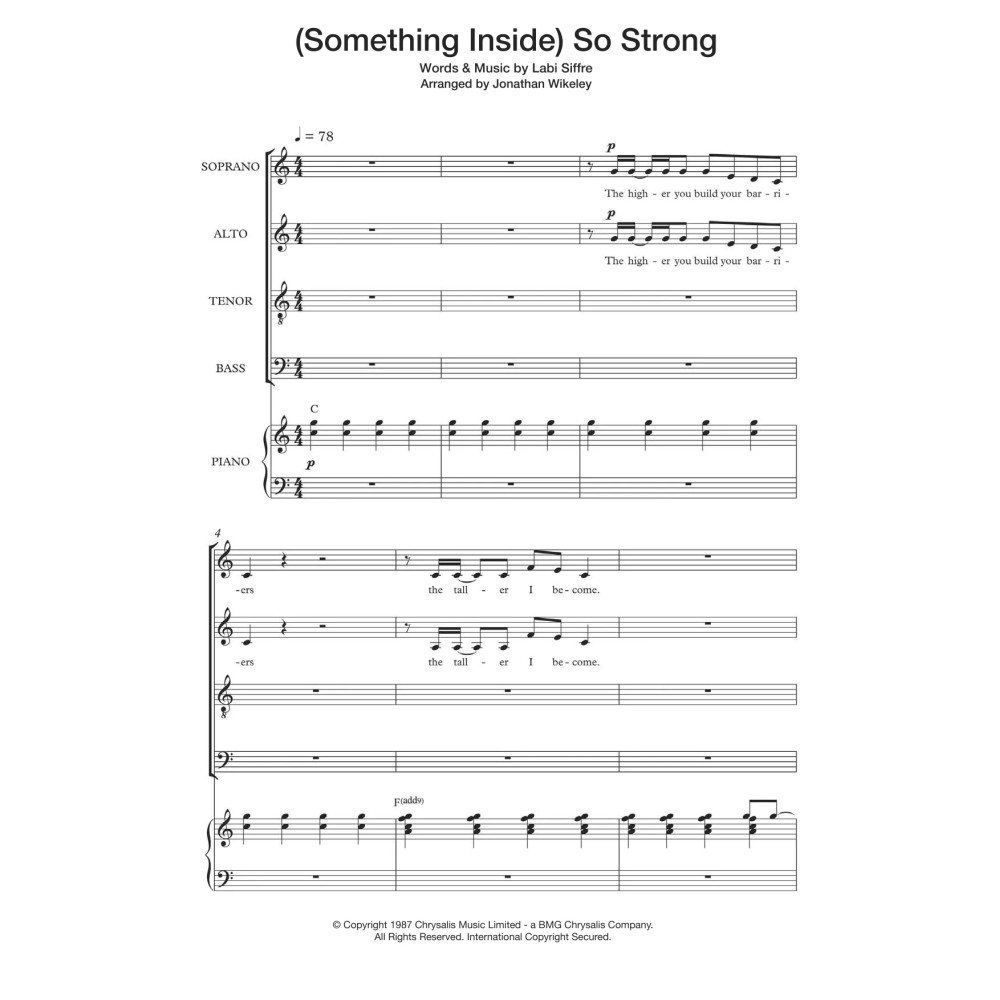 (Something Inside) So Strong (arr. Jonathan Wikeley)