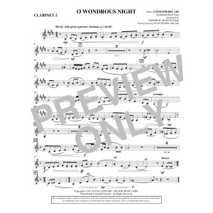 O Wondrous Night - Bb Clarinet 2