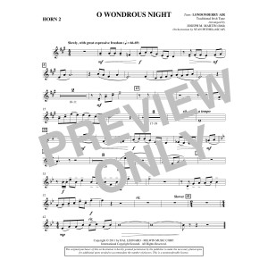 O Wondrous Night - F Horn 2