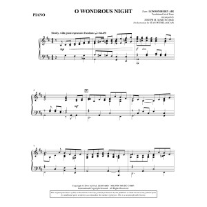 O Wondrous Night - Piano