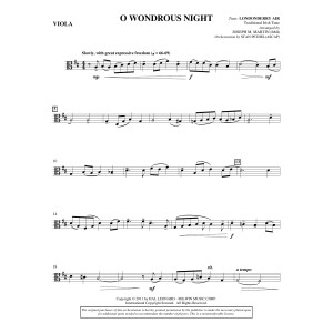 O Wondrous Night - Viola