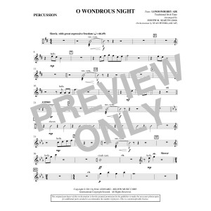 O Wondrous Night - Percussion