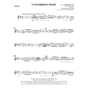 O Wondrous Night - Violin