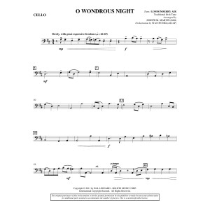 O Wondrous Night - Cello