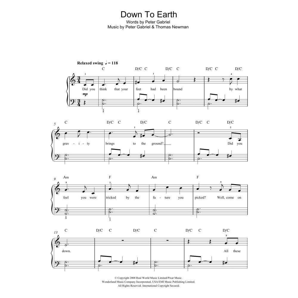 Down To Earth (from WALL-E)