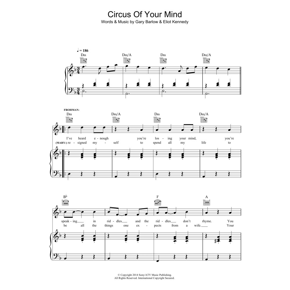 Circus Of Your Mind (from 'Finding Neverland')