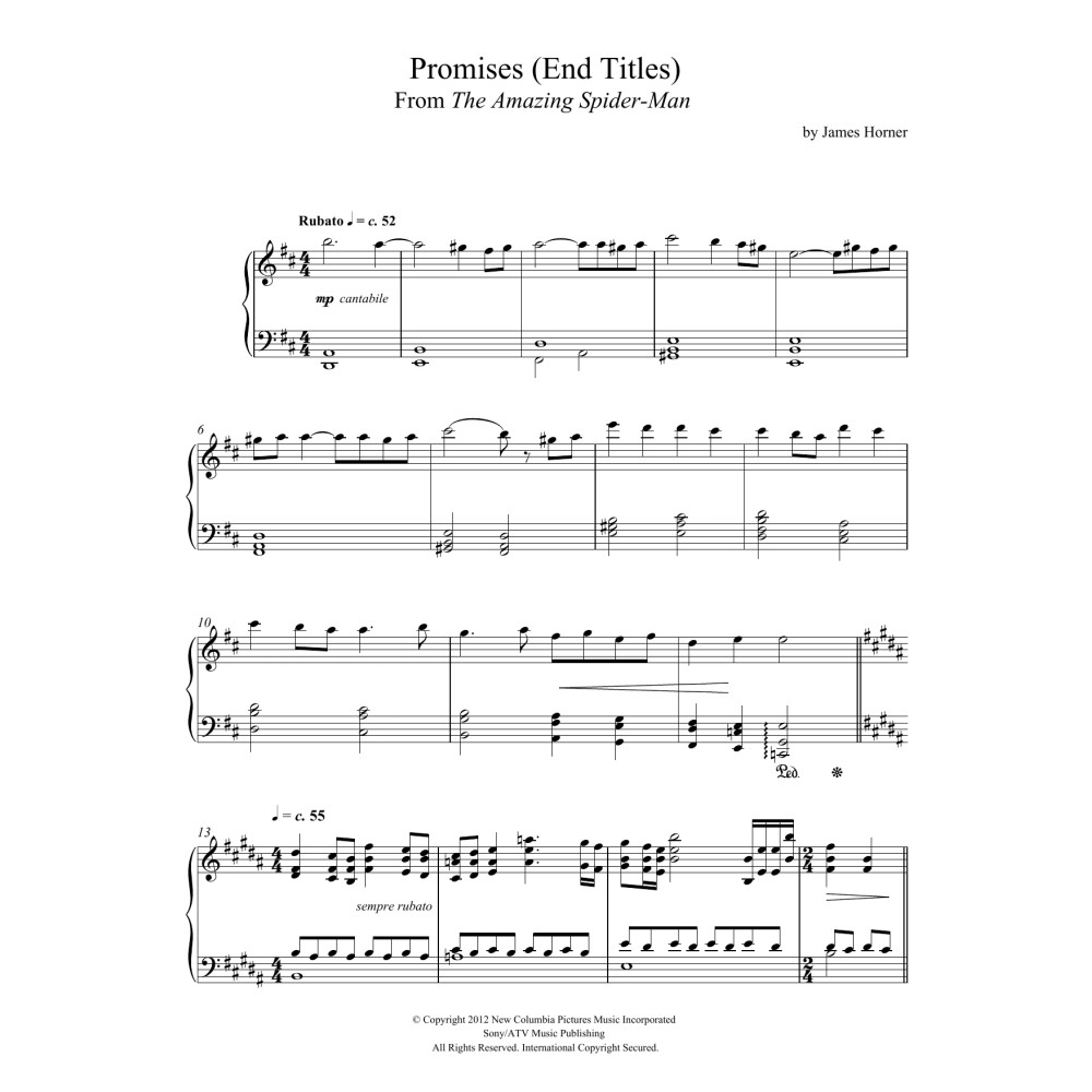 Promises (From The Amazing Spider-Man End Titles)