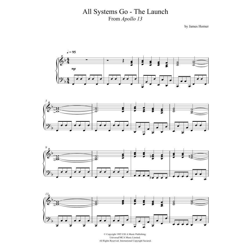 All Systems Go - The Launch (From 'Apollo 13')