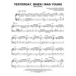Yesterday, When I Was Young (Hier Encore) [Jazz version] (arr. Brent Edstrom)