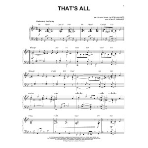 That's All [Jazz version] (arr. Brent Edstrom)