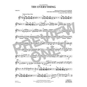 Try Everything (from Zootopia) - Violin 1