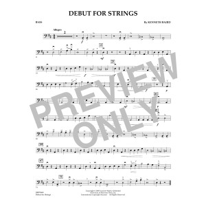 Debut for Strings - Bass
