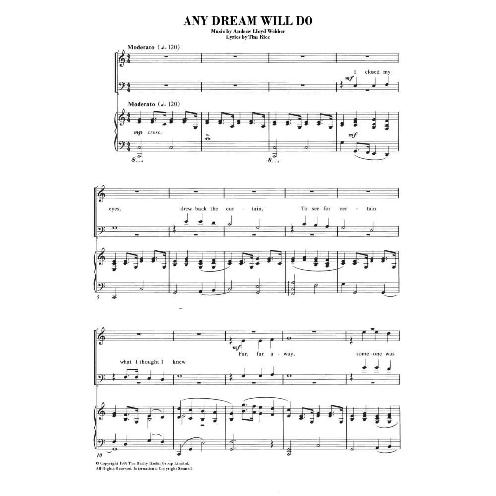Any Dream Will Do (from Joseph And The Amazing Technicolor Dreamcoat)