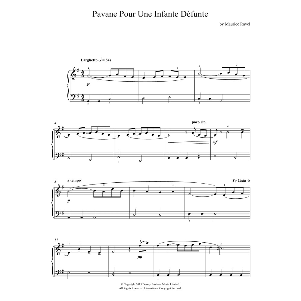 Pavane Pour Une Infante Defunte