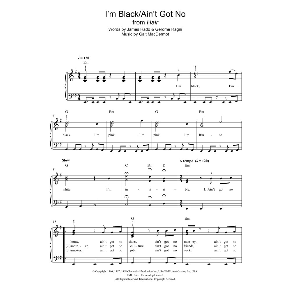 I'm Black/Ain't Got No (from 'Hair')