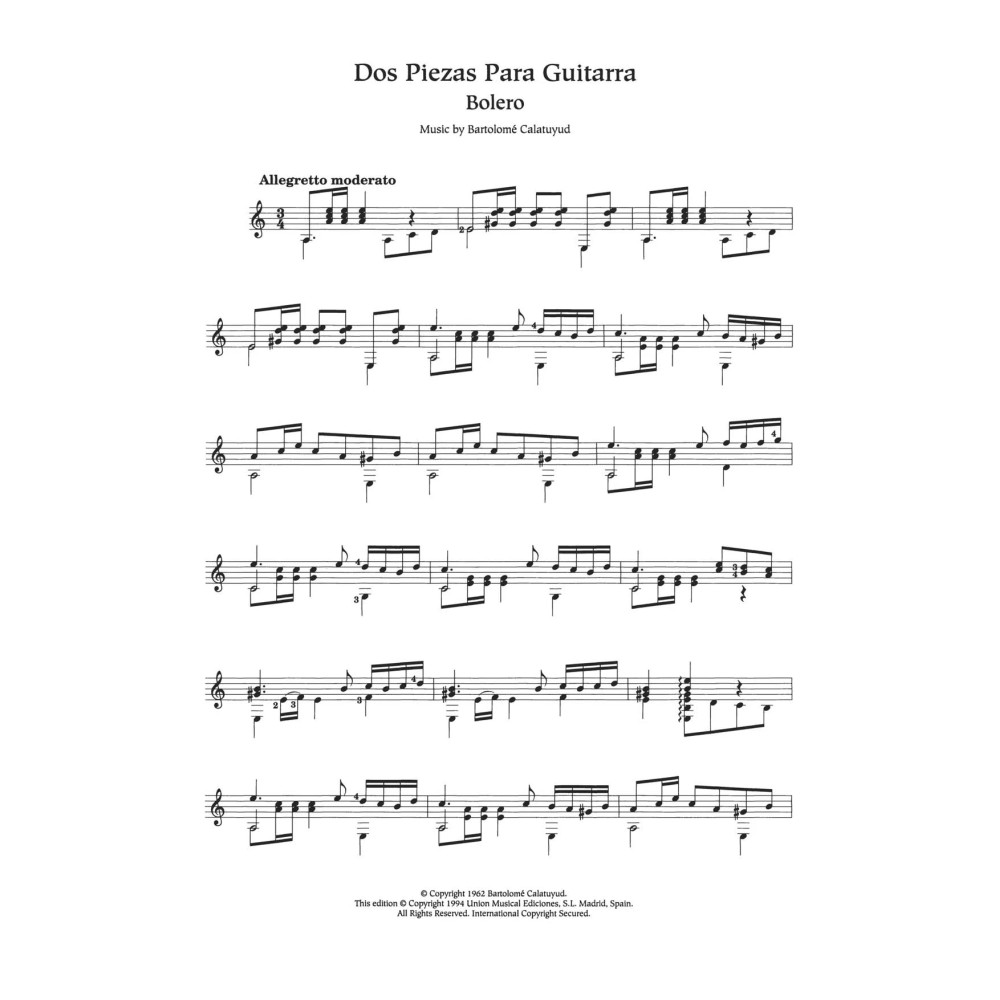 Dos Piezas Paraguitarra (Bolero and El Majo)