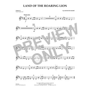 Land of the Roaring Lion - Violin 3 (Viola Treble Clef)