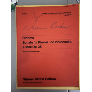 Sonata para piano y violonchelo en mi menor op. 38 de Brahms