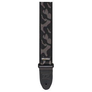 Courroie Dunlop Camo Noir Et Gris