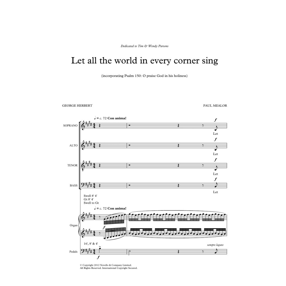 Let All The World In Every Corner Sing