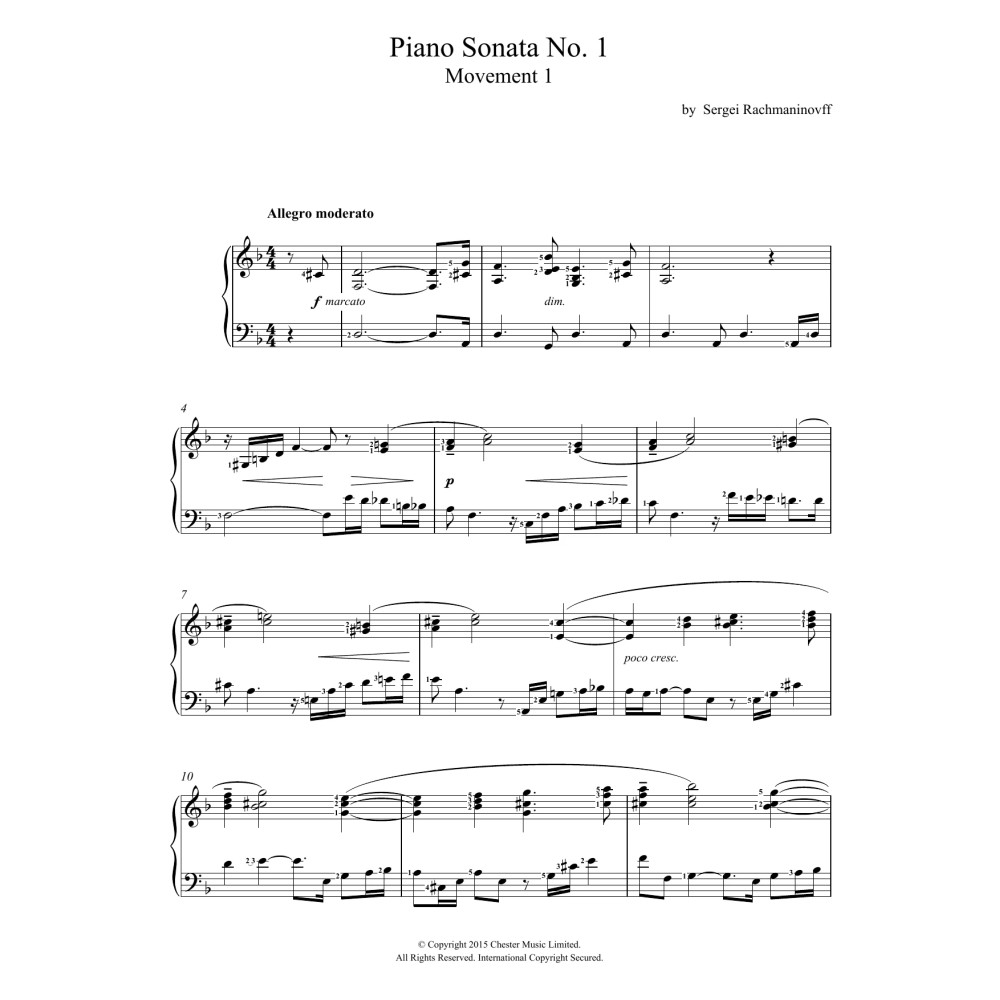 Piano Sonata No.1 (1st Movement)