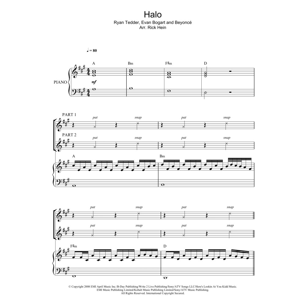 Halo (arr. Rick Hein)