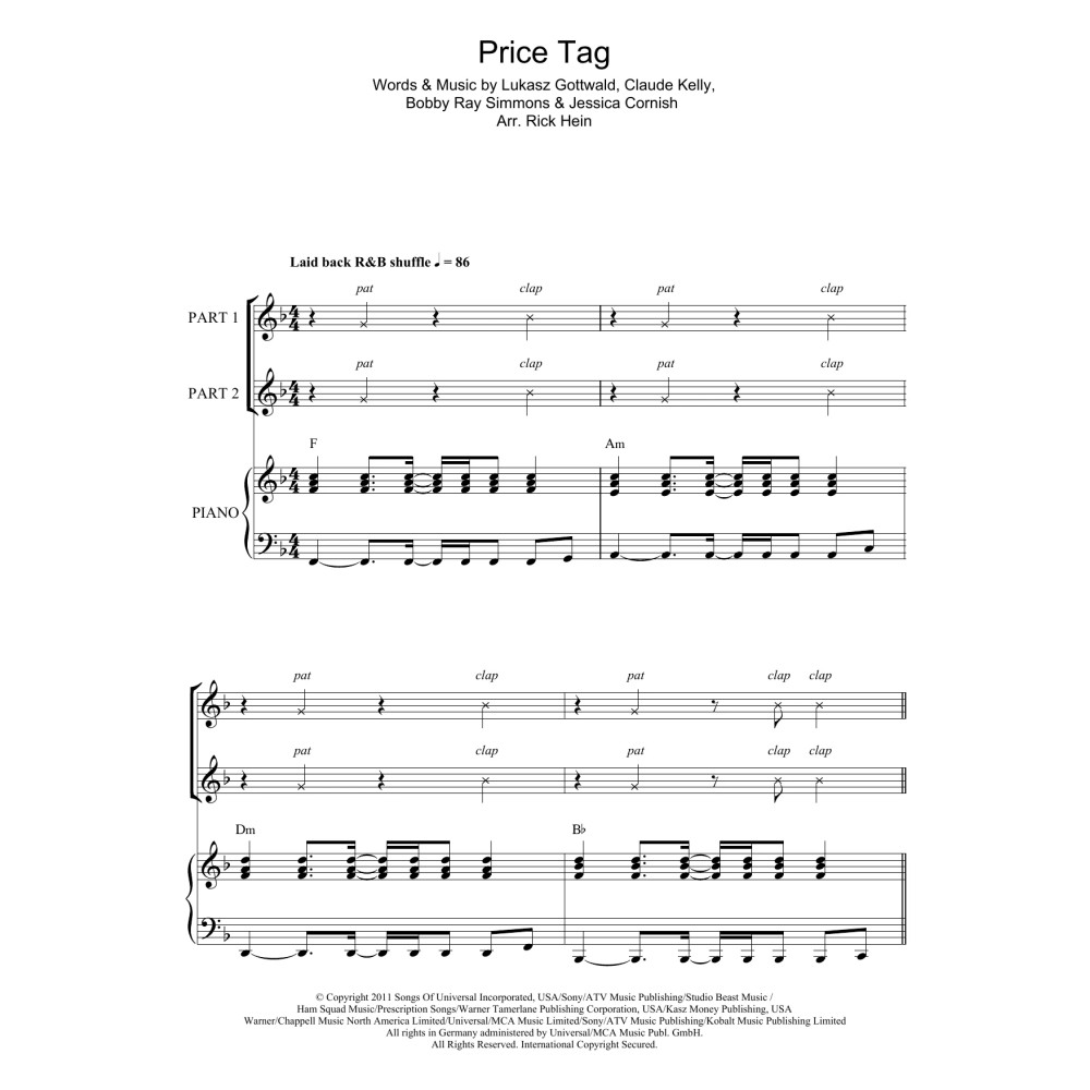 Price Tag (arr. Rick Hein)