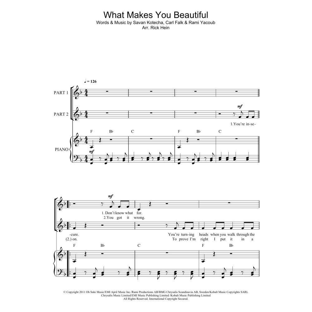 What Makes You Beautiful (arr. Rick Hein)
