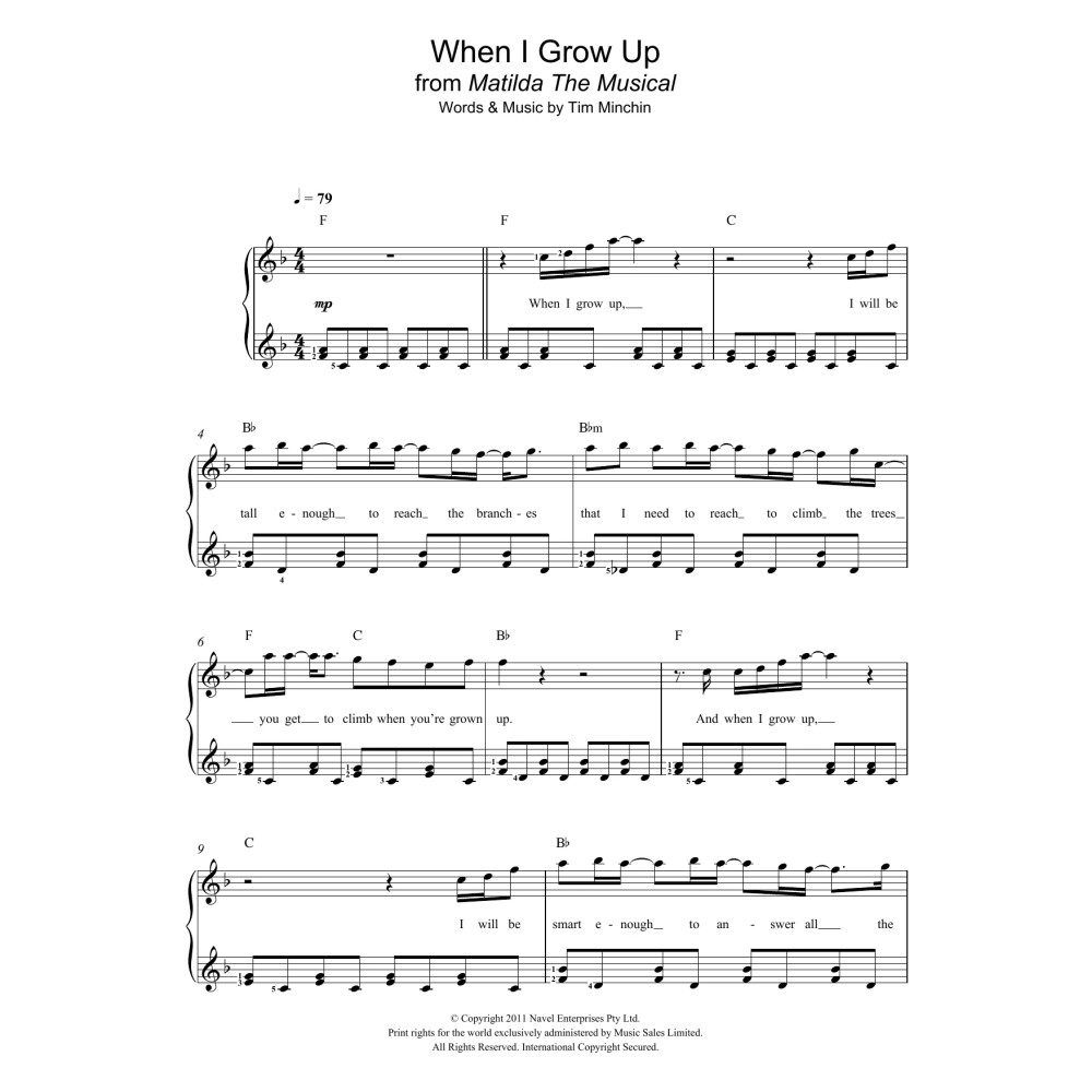 When I Grow Up (From 'Matilda The Musical')