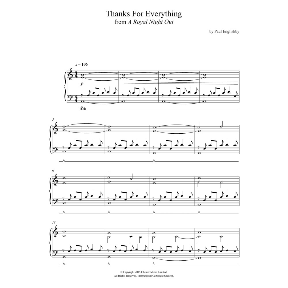 Thanks For Everything (From 'A Royal Night Out')